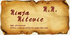 Minja Milević vizit kartica